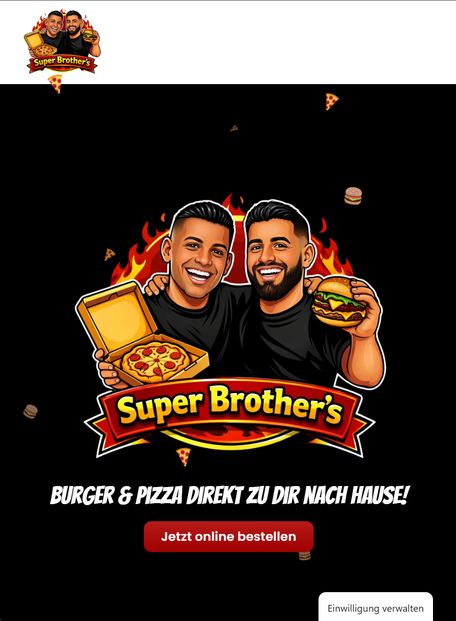 Beispiel-Webseite eines Restaurants